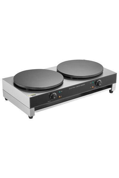 OEM Plita pentru clatite profesionala cu 2 posturi, Inox, putere 3400 W, diam...