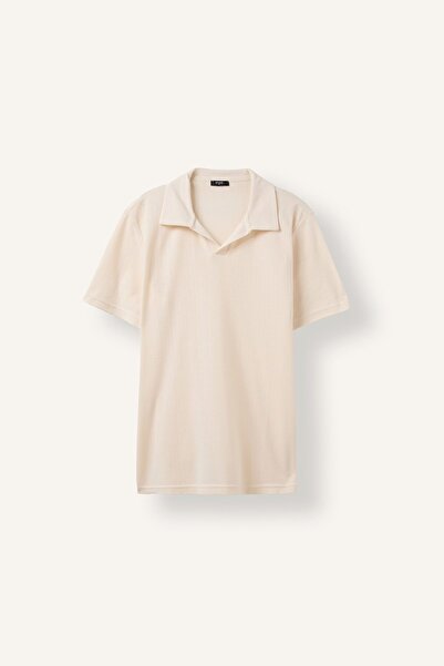DeFacto Regular Fit Resort Collar Buttonless Short Sleeve Polo T-Shirt I4027A...
