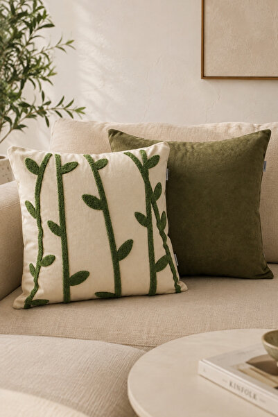 Modamina Punch Embroidered 2-Piece Throw Pillow Cover Set |   Zippered 42X42 ...