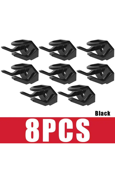Choice1 black 8PCS 8pcs Baseball Cap Rack Hat Holder Rack Organizer Storage M...