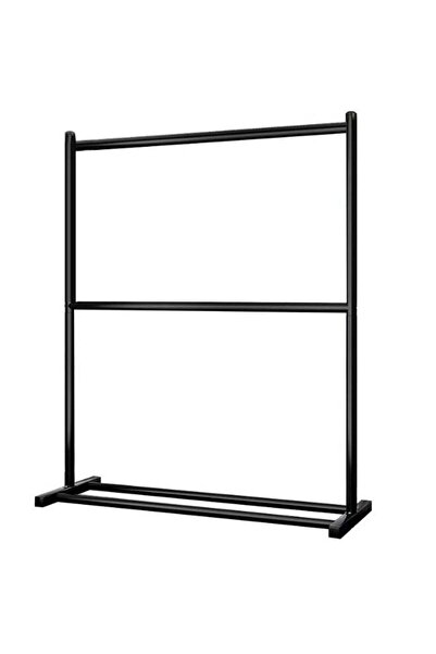 DubaiGallery 2-Tier Clothes Rack with Wheels, 120x40x185cm Freestanding Garme...