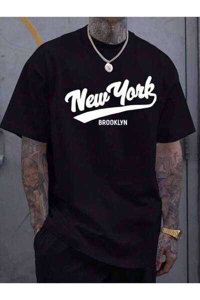 k222 Men's Round Neck Short Sleeve Fashionable Letter Printed Casual Daily Tee
