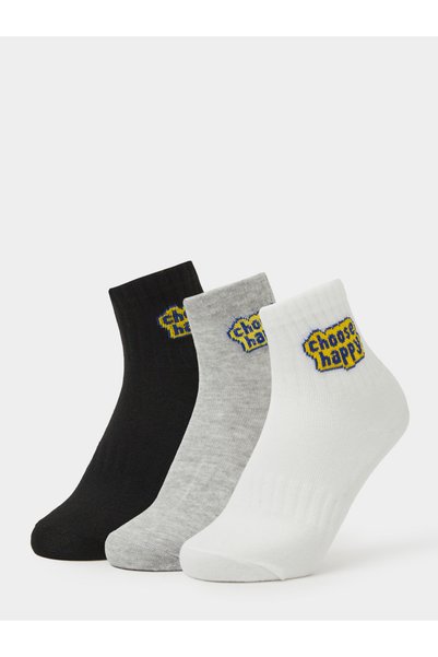 Styli Pack of 3 - Slogan Detail Socks