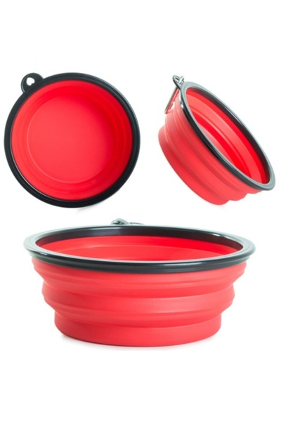 verk group Bol pentru caini din silicon pliabil pentru calatorie 0,8 L