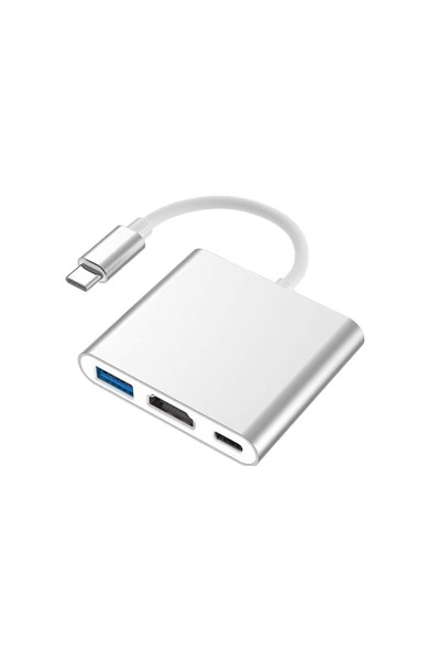 choice2 Silver 3 in 1 USB C to HDMI Adapter,Type C Digital AV Multiport Adapt...
