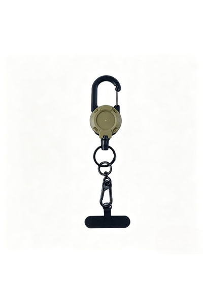 choice2 1PC Khaki Retractable Phone Lanyard Heavy Duty Multitool Carabiner Ba...