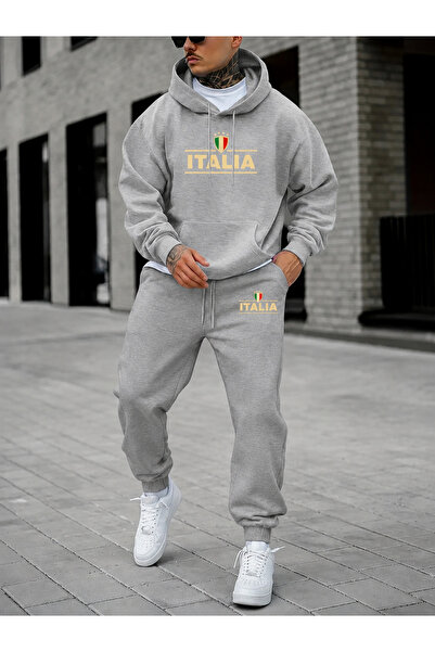 PAVRO Sweatshirt Tracksuit Set Oversize Shiny Comfortable Fit High Quality Fa...