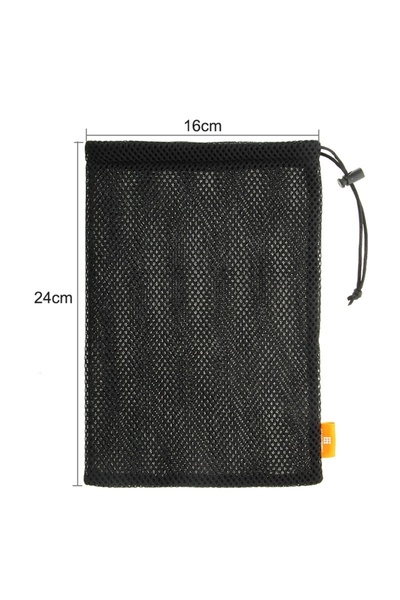 Choice Black HAWEEL Nylon Mesh Drawstring Pouch Bag with Stay Cord for up to ...