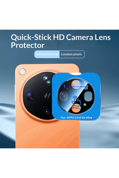 Choice OPPO Find X9 Ultra Tempered glass 1 Set black Full Glue Camera Lens Pr...