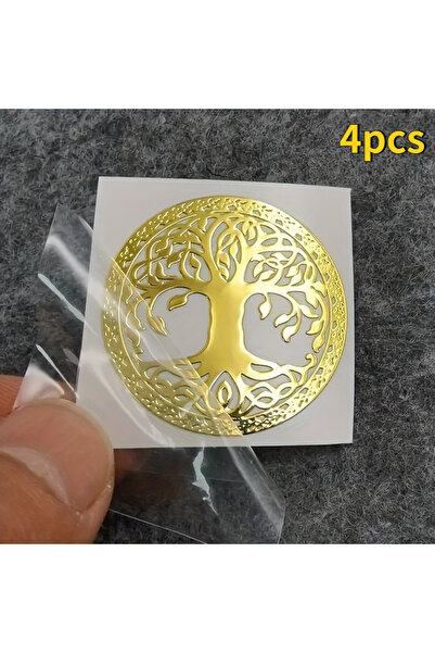 choice2 4 gold 1/2/4Pcs Tree of Life Pattern Metal Stickers, Decals for Phone...