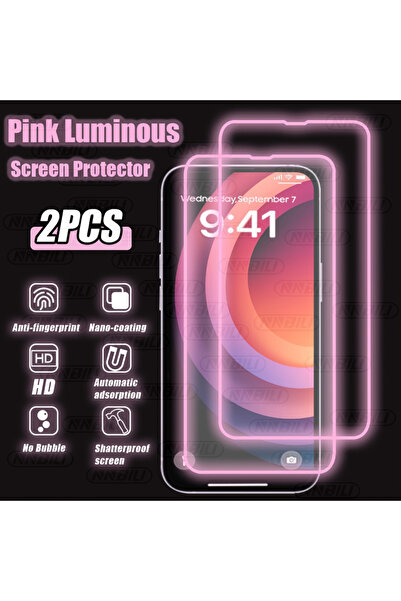 Choice9 iPhone17 Pro Max High Definition 2 Pieces NNBILI 2Pcs Pink Glow-in-th...