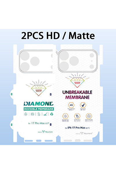 Choice10 For iPhone 17 Pro 2Pcs HD Matte 2PCS HD Matte 17 Pro Transparent Sof...