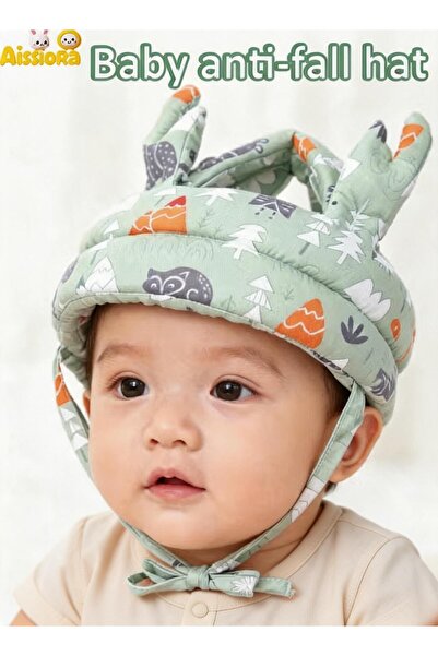 Aissiora Adjustable Baby Anti-Fall Head Protection Helmet, Toddler Head Bumpe...