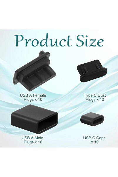 Choice1 40pcs Multi-type Silicone USB Dust Plugs Waterproof Port Caps Compati...