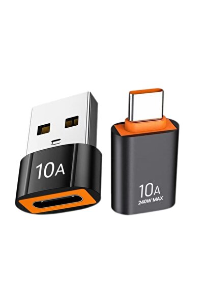 Choice4 black 2pcs 10A OTG USB/TYPEC To Type C/USB Adapter Fast Charging Adap...