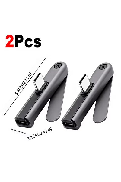 Choice 2 قطعة/قطعة واحدة محول صوت محمول قابل للطي من USB C إلى 3.5 ملم مع حام...