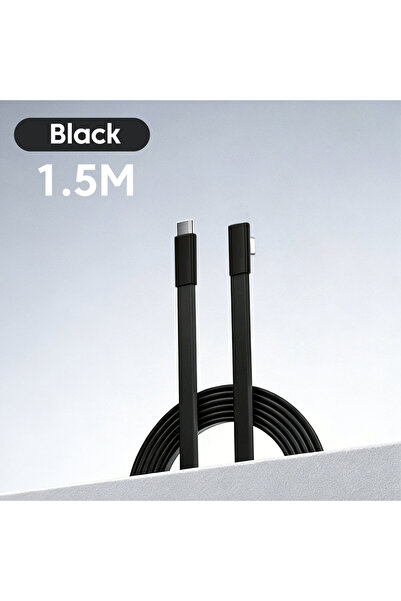Choice Black 1.5M 100W Elbow Type C To Type C Cable Fast Charge Data Cable Fo...
