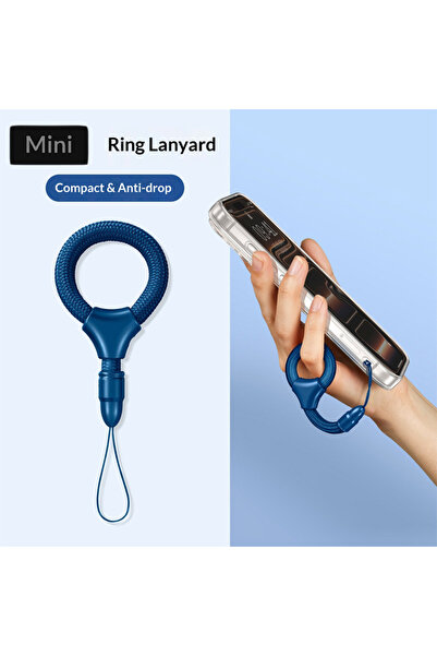 Choice Polyester / Nylon Blue Mini Mobile Phone Lanyard Ring Rope Short Anti-...