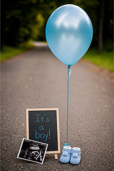 MBK GARDEN Pregnancy Announcement and Gender Reveal Party Baby Booties – Preg...