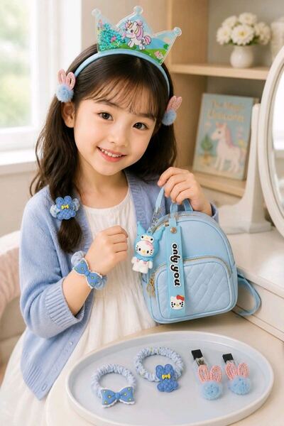 Monalisa Home Six-Piece Children's Buckle Crown and Keychain Set