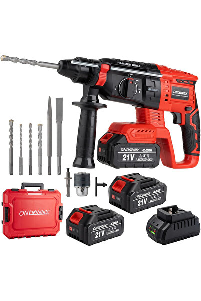 OEM Перфоратор 850 W с 2 батерии 21V 4Ah, SDS-Plus, безчетков, зарядно устрой...