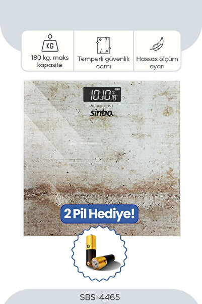 Sinbo SBS-4465 Hassas Ölçümlü Dijital Banyo Baskülü