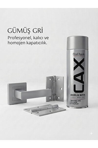 caxcolors CAX Akrilik Sprey Boya - Kapı Kolları Ve Menteşeler İçin Özel Renk ...
