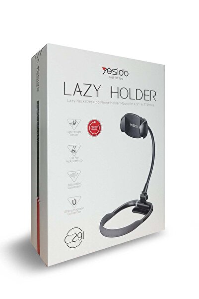 Yesido Lazy Holder C291 Magnetic Phone Holder Adjustable And Rotatable Black