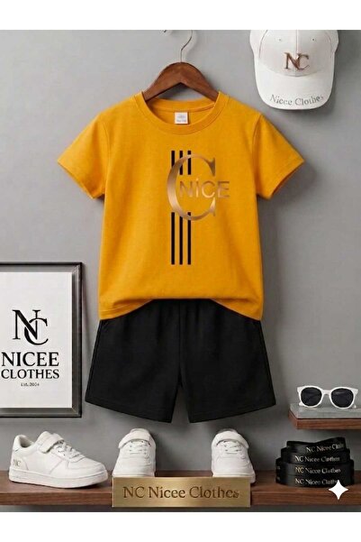 Leto Lykia Summer Children's T-Shirt Shorts Unisex (Vertical Three-Line Nice ...