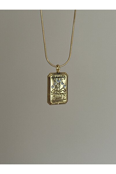 Generic Brand Steel Gold Color Medallion Necklace