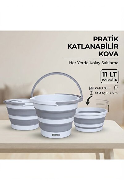 GenelTedarik Katlanır Su Kovası Silikon Katlanan Su Kovası 10LT