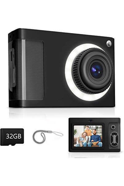 Jubilin 4K Ultra HD Vintage Dual Camera for Kids and Teens with 32GB Card and...
