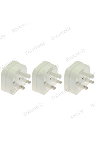 choice2 3pcs white European Euro Eu 2 Pin To Uk 3 Pin Power Socket Travel Plu...