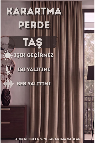 istper Stone Blackout Light-Proof Blackout Background Curtain, Battery-Free S...