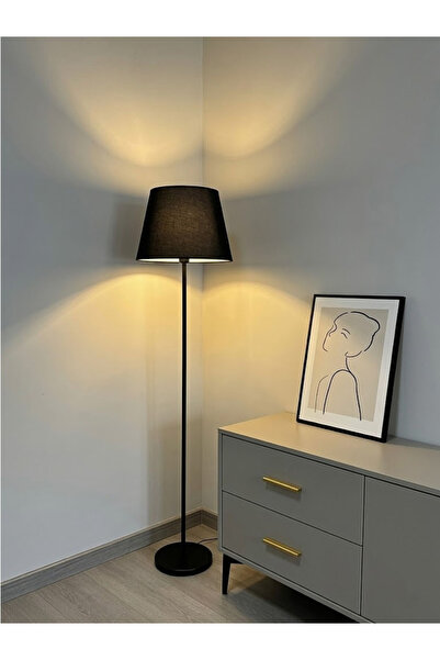 co arma Modern Fabric Shade Floor Lamp for Bedroom and Living Room