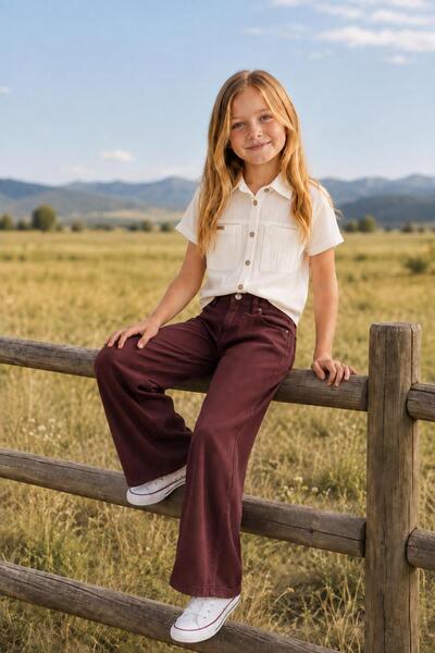 Mutlu Kids Girl's Spanish Flared Pants