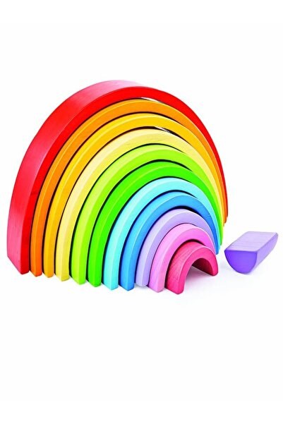 BIGJIGS Toys Wooden Stacking Rainbow - Large