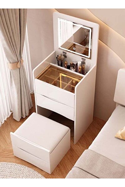 JCB CHIC 3 in 1 Vanity Desk with Flip Top Mirror and Lights, Makeup Vanity Se...