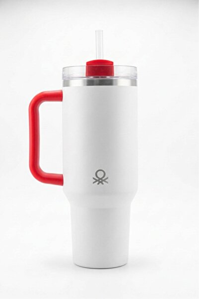 United Colors of Benetton Steel Thermos with Straw 900 ml
