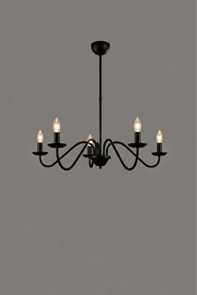 BSA LIGHTING VELA 5'Lİ SİYAH MODERN AVİZE ( E14 DUYLU) KLASİK ŞIK AVİZE