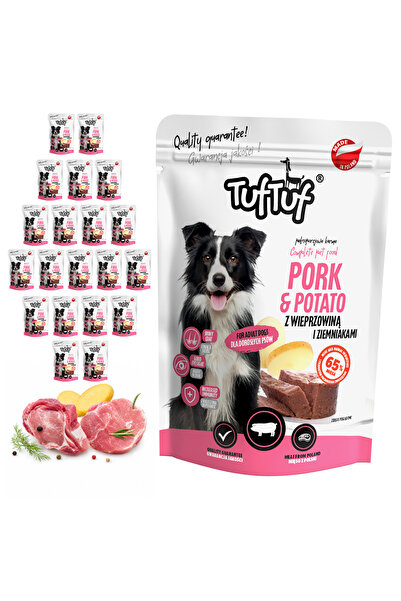 Tuf Tuf TufTuf hrană umedă completă pentru câini cu carne de porc și cartofi,...