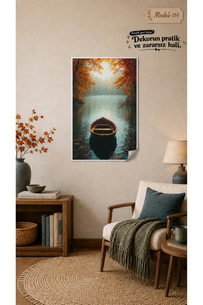 Akıllı Kağıt Statik Tutunma Özellikli Tablo - Poster Manzara (Model-114)