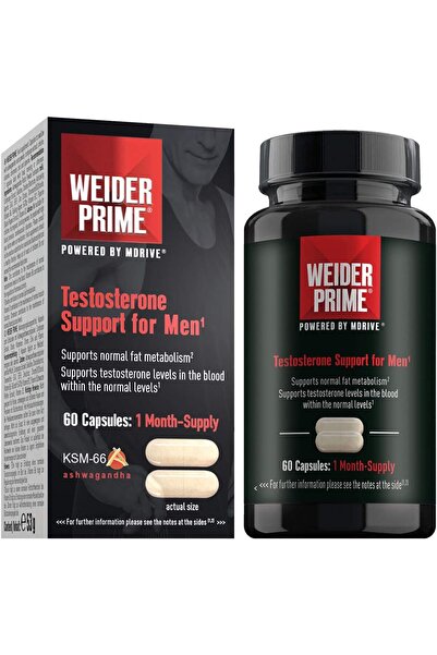 Weider Prime Testo Booster for Men Dim Ksm66 60 Capsules