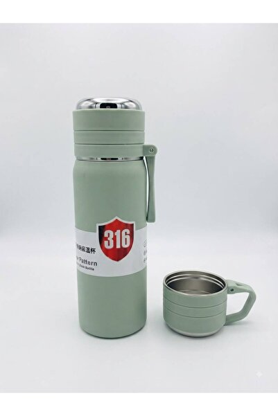 tüftürük 500 ml Stainless Steel Flask with Cup and Thermos