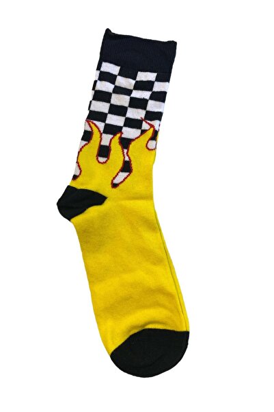 TMR Quality Comfortable Breathable Flame Patterned Unisex Socks