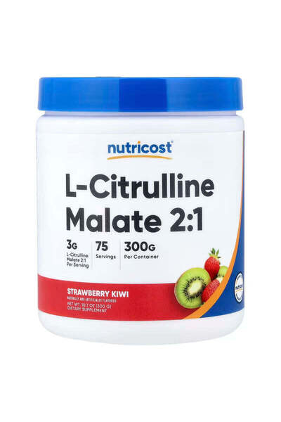 Nutricost L-Citrulline Malate Nitric Oxide Muscle Recovery 2:1 Strawberry Kiw...