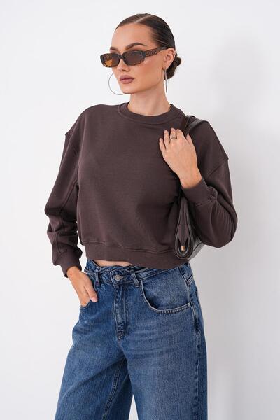 ŞİMAL Women's Oversize Short Sweatshirt 265122 -