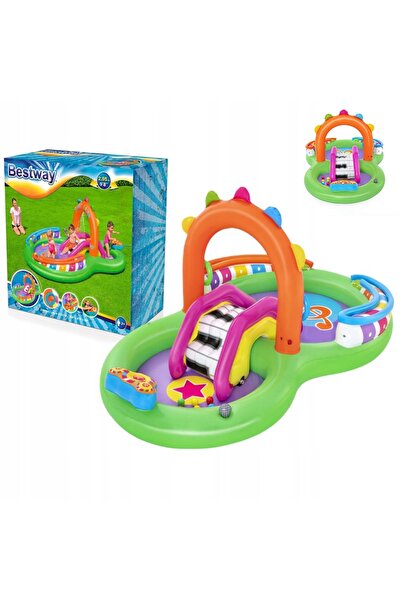 BESTWAY Parc acvatic pentru copii, piscină gonflabilă, tobogan cu fântână + j...