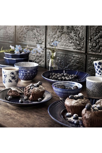 NO BRAND IKEA ENTUSIASM Bol, model/albastru, 12 cm, 4 buc.