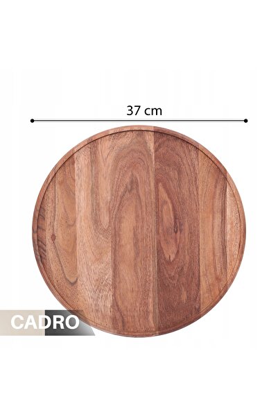NO BRAND Tavă de servire din lemn de 37cm, suport decorativ pentru lumânări